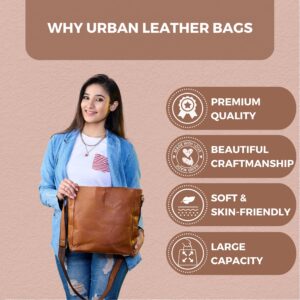 Genuine Leather Shoulder Crossbody Bags for Women Trendy, Adjustable Strap Large Crossbody Saddle Bag, Travel Handbag, Women's Leather Purses and Handbags, Brown Cross body Purse Phone Wallet