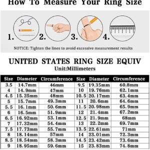 TIGRADE Cubic Zirconia Eternity Band V Shape CZ Stacking Engagement Ring for Women Size 3-13, Silver, Size 7