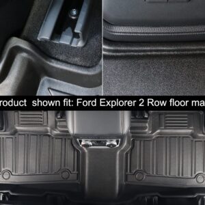 Antsvnn Floor Mats 3 Row & Cargo Liner for 2024 2023 2022 2021 2020 Ford Explorer All-Weather Guard Fits 7 Passenger Models