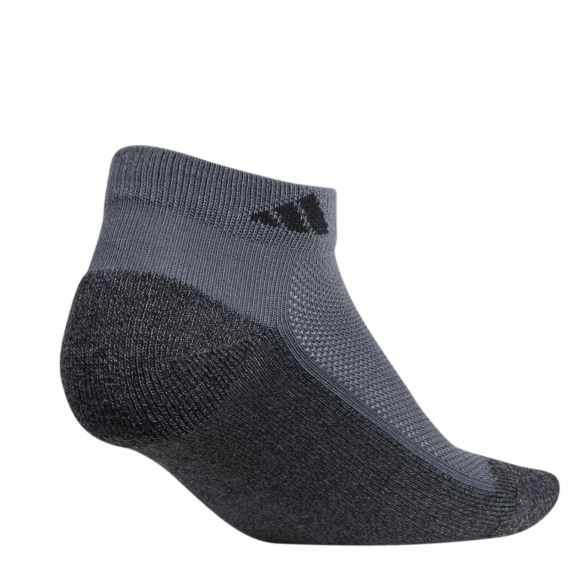 adidas Kids-Boy's/Girl's Cushioned Angle Stripe Low Cut Socks (6-Pair), Onix Grey/Pulse Blue/Vivid Red, Large