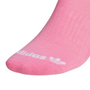 adidas Originals Trefoil Cushioned Crew Socks (3-Pair), Bliss Pink/Magic Beige/Glory Mint Green, Large