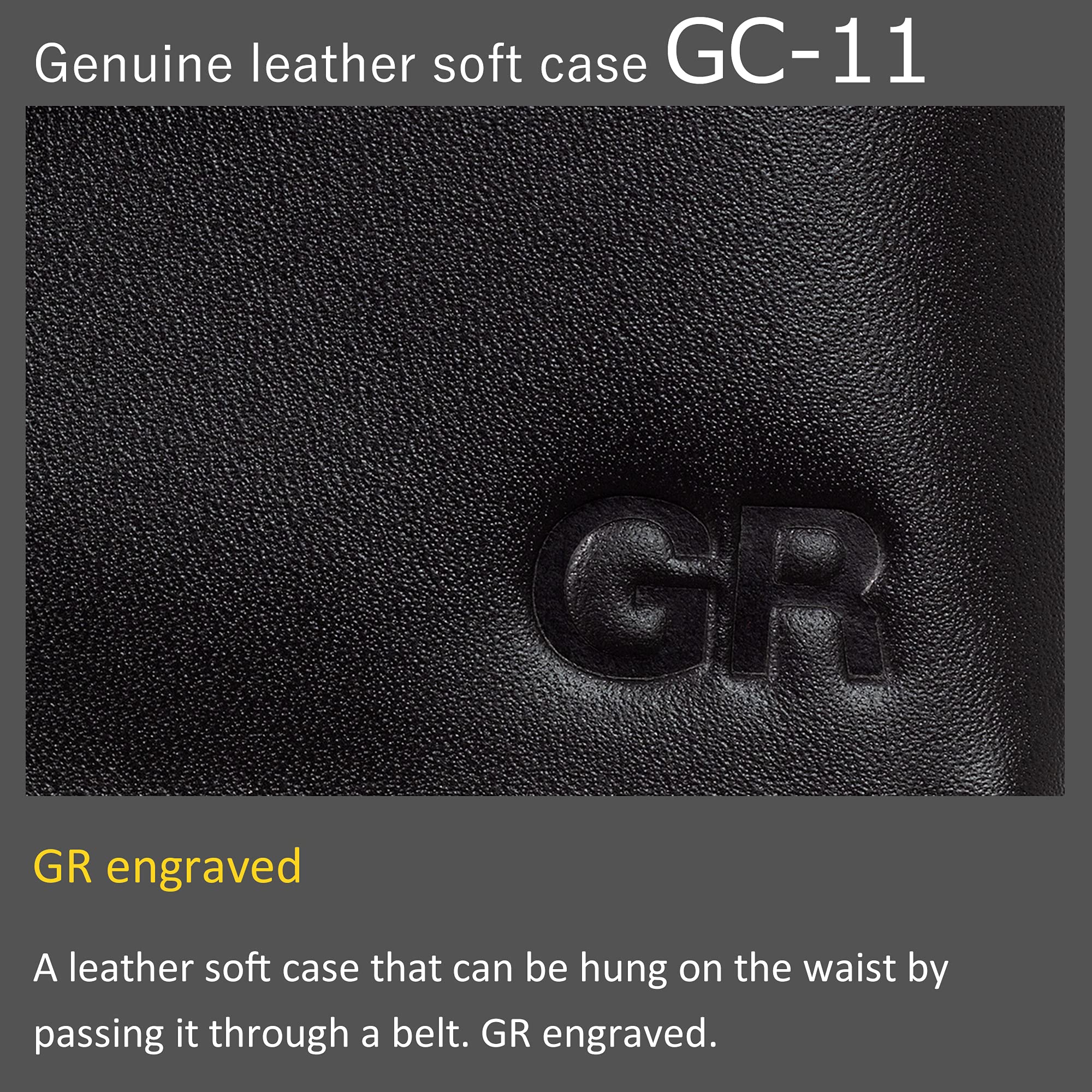 RICOH Leather Soft case GC-11 [Compatible Models: GR III, GR IIIx] [High-Grade Genuine Leather case with Solid Protection ] [with Belt Loop on The Back], Black