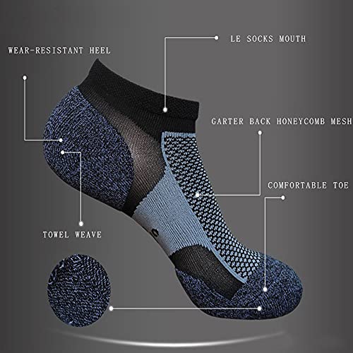 YBAOBAO Womens Performance Mesh Ventilating Comfort Athletic Socks ( 10 Pairs) (Multicolor, Shoe size:5-7)