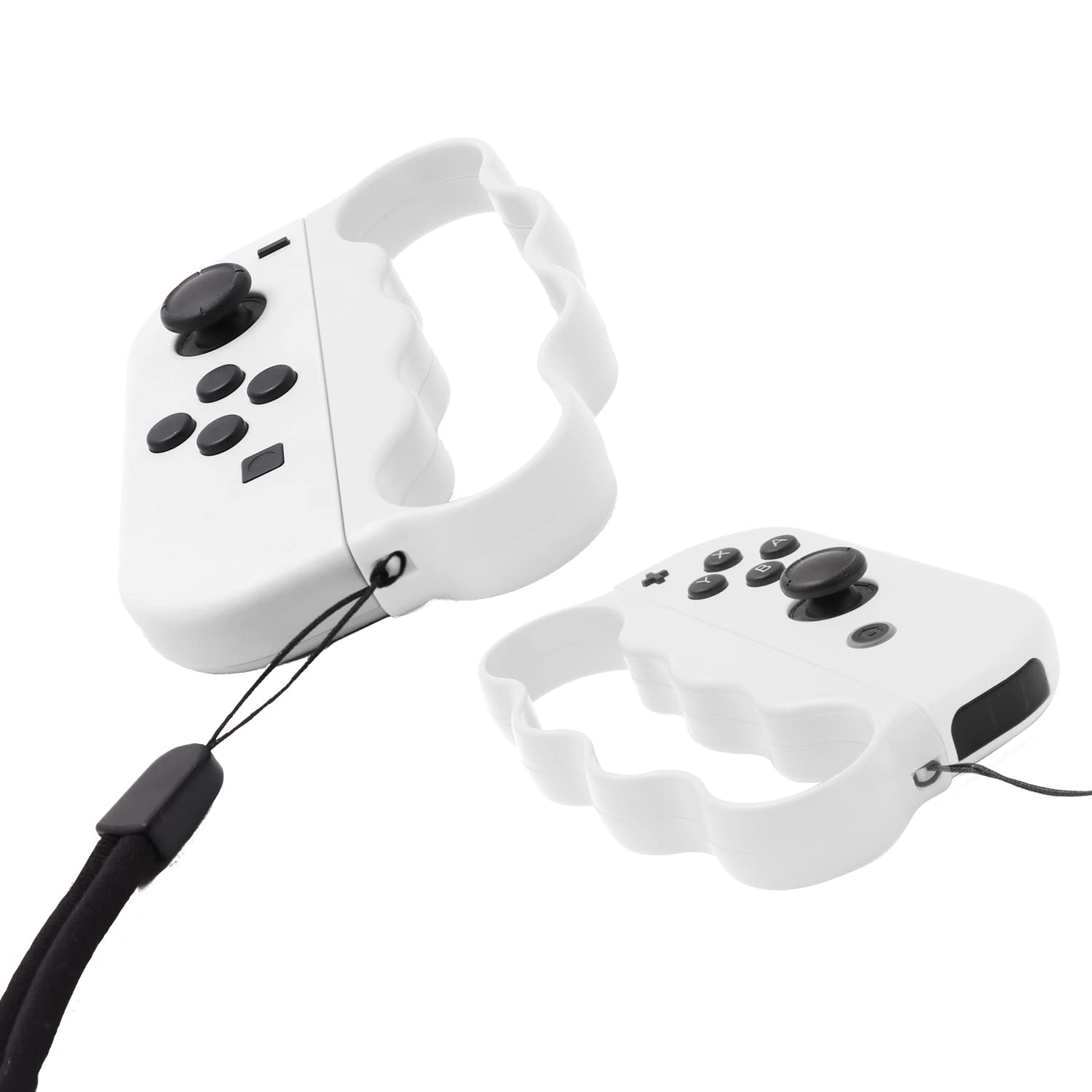 ECHZOVE Grips for Fitness Boxing Switch, Controller Accessories Compatible with Nintendo Switch Sports and Switch Boxing Game, 2 Packs-White