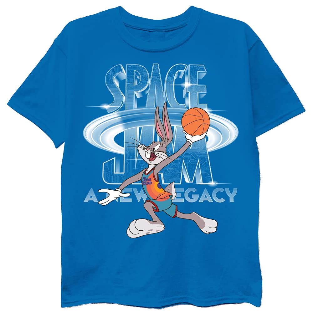 space jam boys Jam: a New Legacy Tune Squad/Goon Squad Short Sleeve T-shirt - 4-20 T Shirt, Royal, 8 US