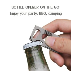 Imentha Titanium Carabiner Keychain with Bottle Opener - Heavy Duty Multifunctional EDC Key Chain for Camping, Hiking, and Everyday Use