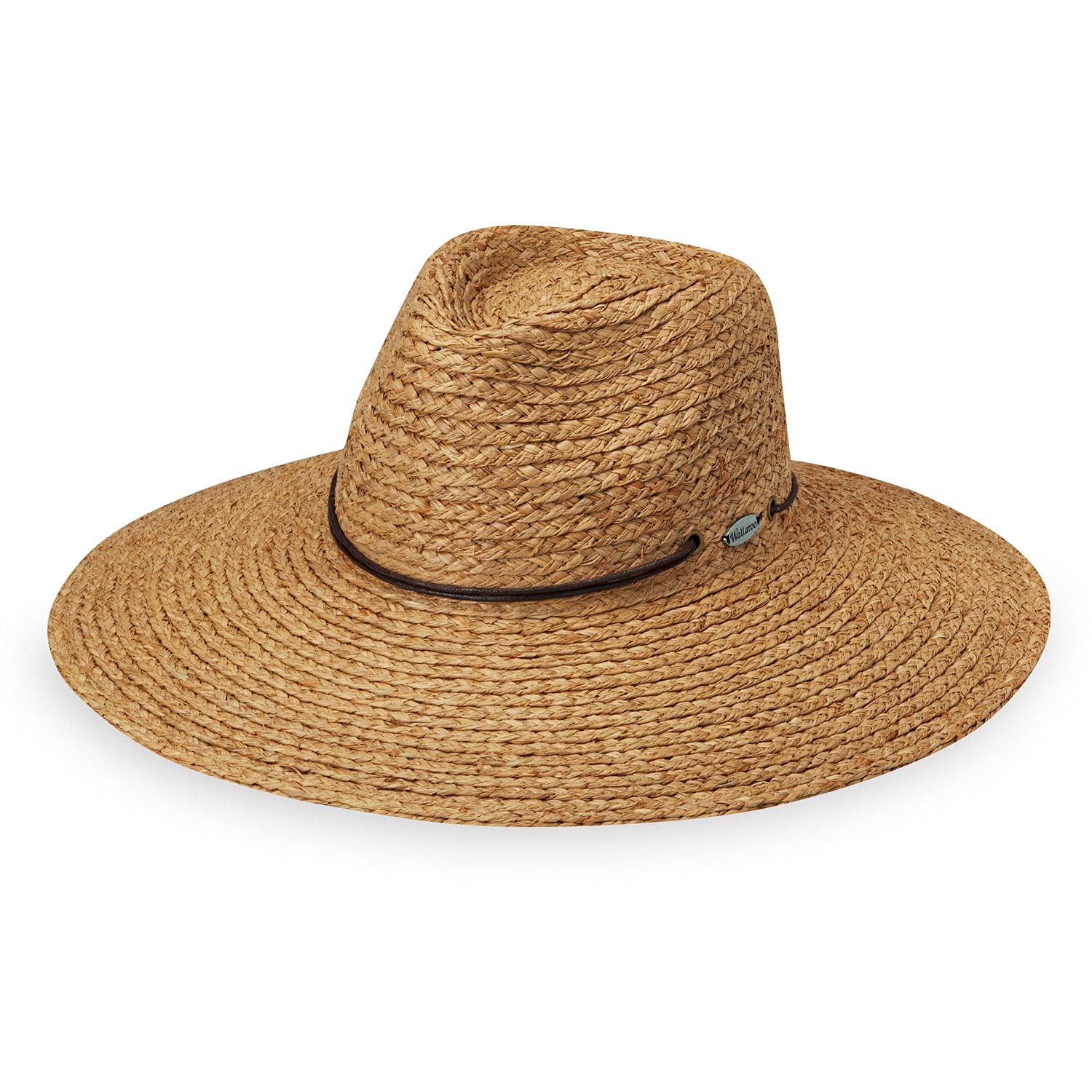 Wallaroo Hat Company – Women’s Nosara Fedora – UPF 50+ Sun Protection, Wide Brim, Chin Strap, Adjustable Size for Medium Crown Sizes – Sun-Smart Straw Hat for Sports and Outdoor Activities (Camel)