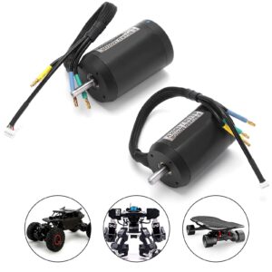 EVTSCAN 190kv Brushless Motor for Electric Mountain Bike for Electric Skateboard 5kw Glues Filled(8mm Round Shaft)