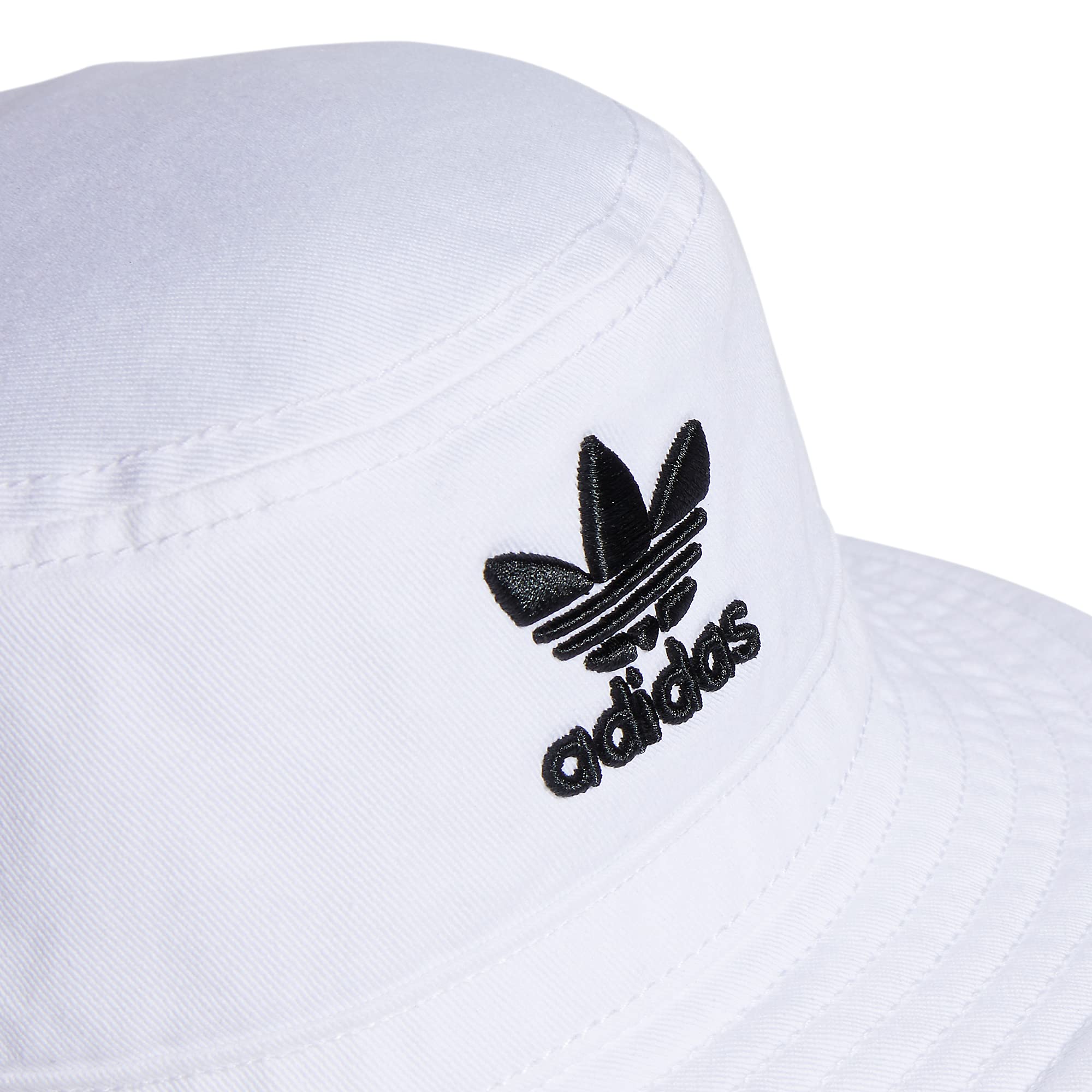 adidas Originals Boys' Washed Bucket Hat, White/Black, One Size