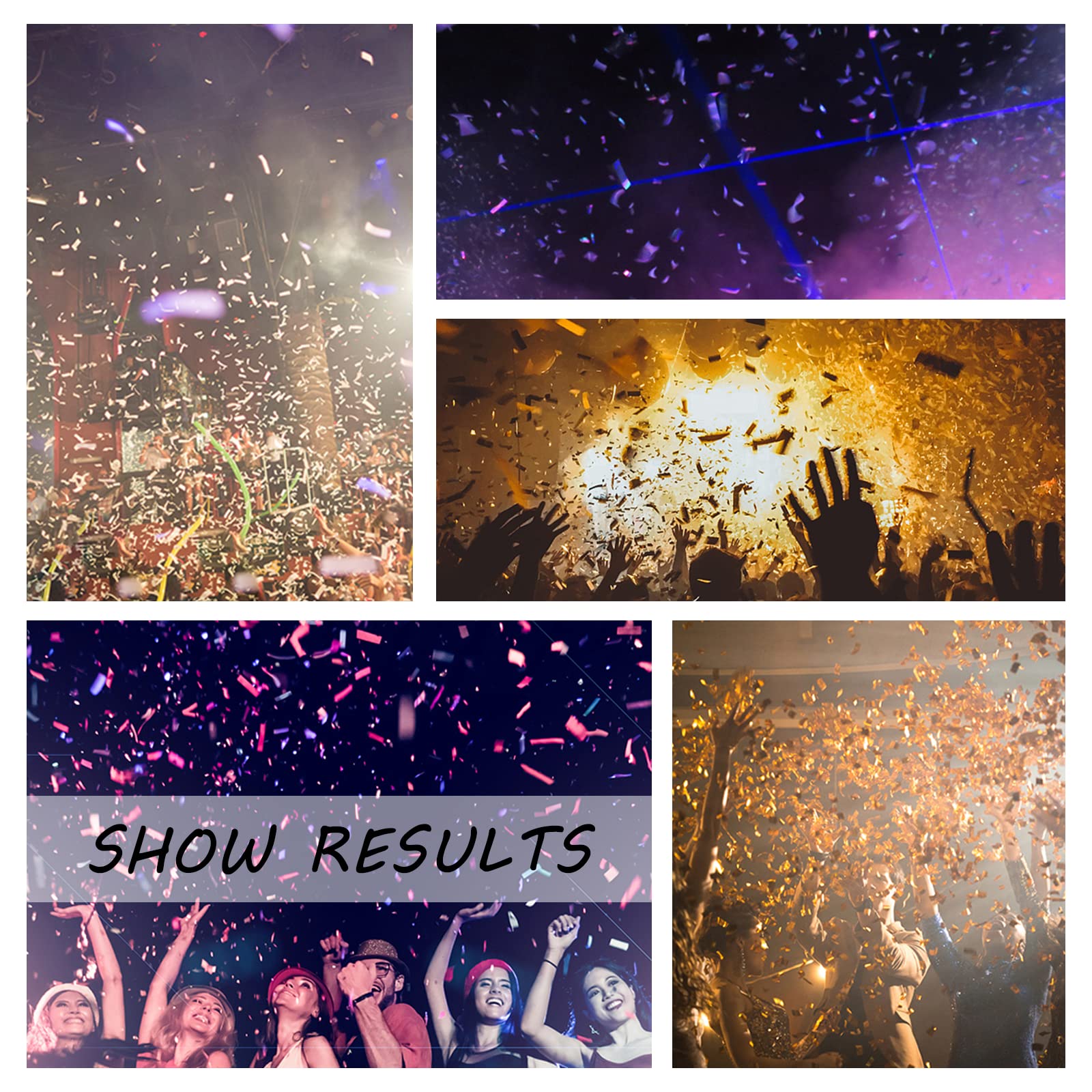 Epidioxi Confetti Launcher Professional confetti shooter wireless remote for Special Event, Parties, Club, Wedding, Concerts (without lights)