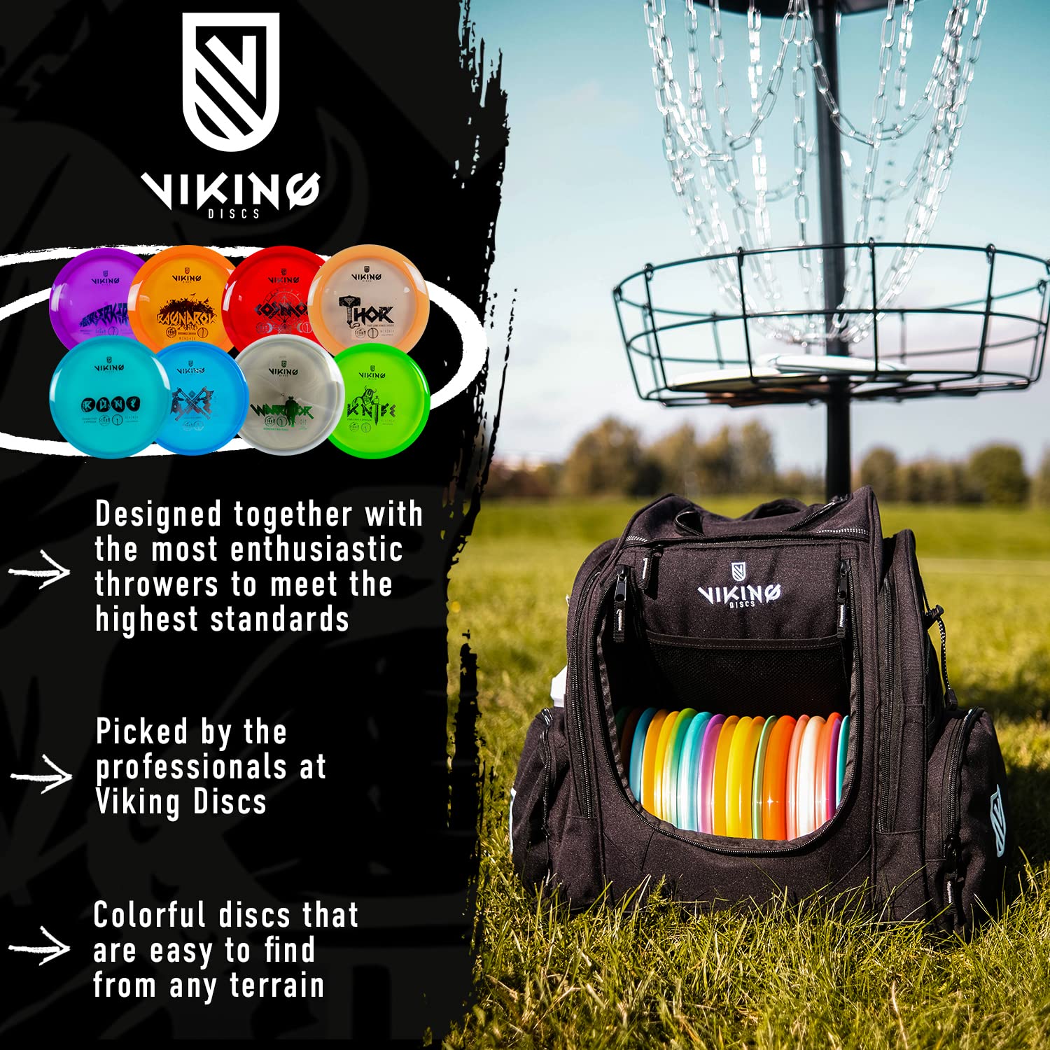 Viking Discs 8-Disc Set in Storm Plastic - Disc Golf Equipment Bulk Set