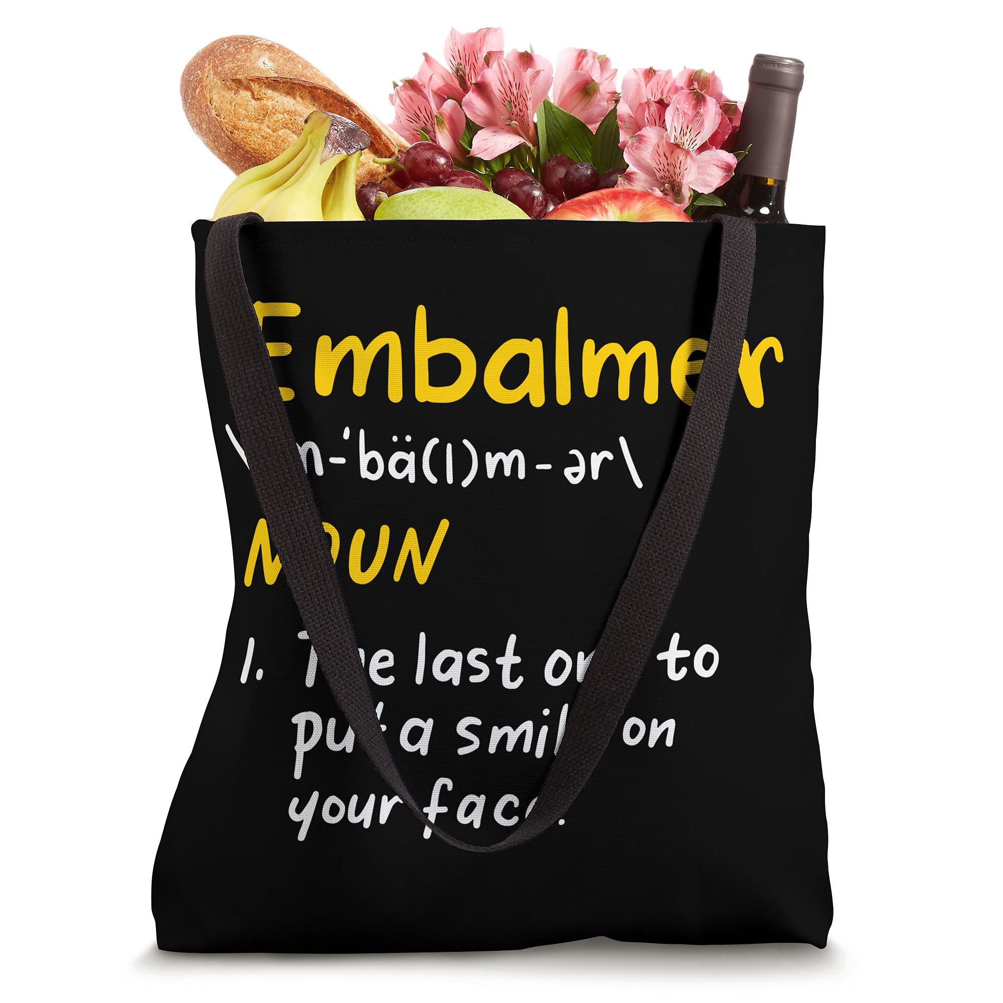 Mortician Embalming Funny Embalmer Definition Tote Bag