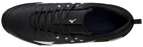 Mizuno mens 9-spike Ambition 9 Spike Men s Metal Baseball Cleat 10 1 2, Black/White, 10.5 US