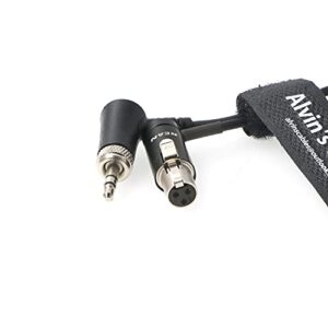 Low-Profile Audio-Cable TA3F Mini-XLR 3-Pin Female to Locking-3.5mm-TRS Right Angle for Sennheiser EK 2000| Sony UWP| Sound Devices 633 688 Balanced Output Cable Alvin's Cables