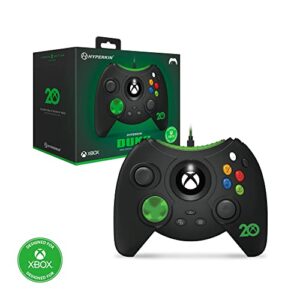 hyperkin duke wired controller for xbox series x|s/xbox one/windows 10 (xbox 20th anniversary limited edition) (black) - officially licensed by xbox