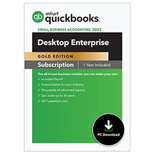 QuickBooks Desktop Enterprise Gold 2022 Accounting Software for Business - 5 User [PC Download]