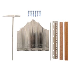 Kalimba 21 Keys Replacement Set DIY Thumb Piano Parts with Wood Bridges, Tuning Hammer, Screws, Saddle DIY Musical Instrument Accessories as picture show