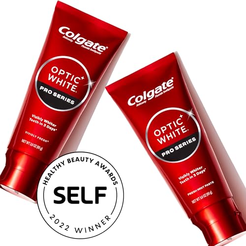 Colgate Optic White Pro Series Whitening Toothpaste with 5% Hydrogen Peroxide, Stain Prevention, 3 Oz Tube