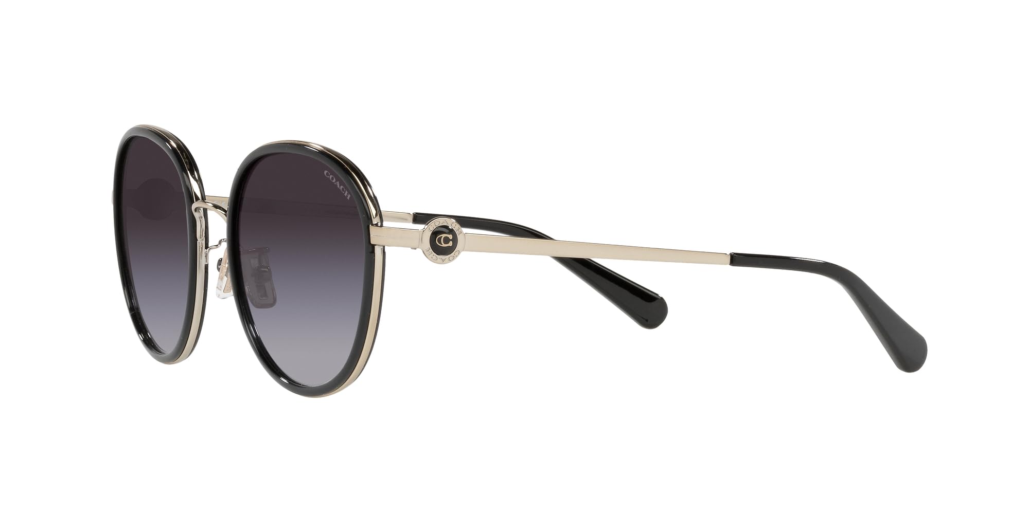 Coach HC7129 Sunglasses, Black/Grey Gradient, 54 mm