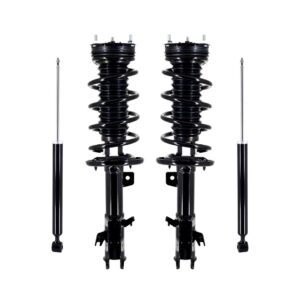 PM Auto Set of 4 Front-Rear Quick Complete Strut-Coil Spring-Shock Absorber For 2011-2016 Ford Fiesta