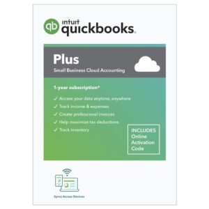 QuickBooks Online Plus 2022, 1 Year Subscription - 5 User [Online Code]