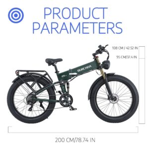 CEAYA Electric Bike, 1000W Electric Bike for Adults,48V 15Ah Ebike, Fat Tire Electric Bicycles, 8-Speed Electric Mountain Bike, UL Certified…