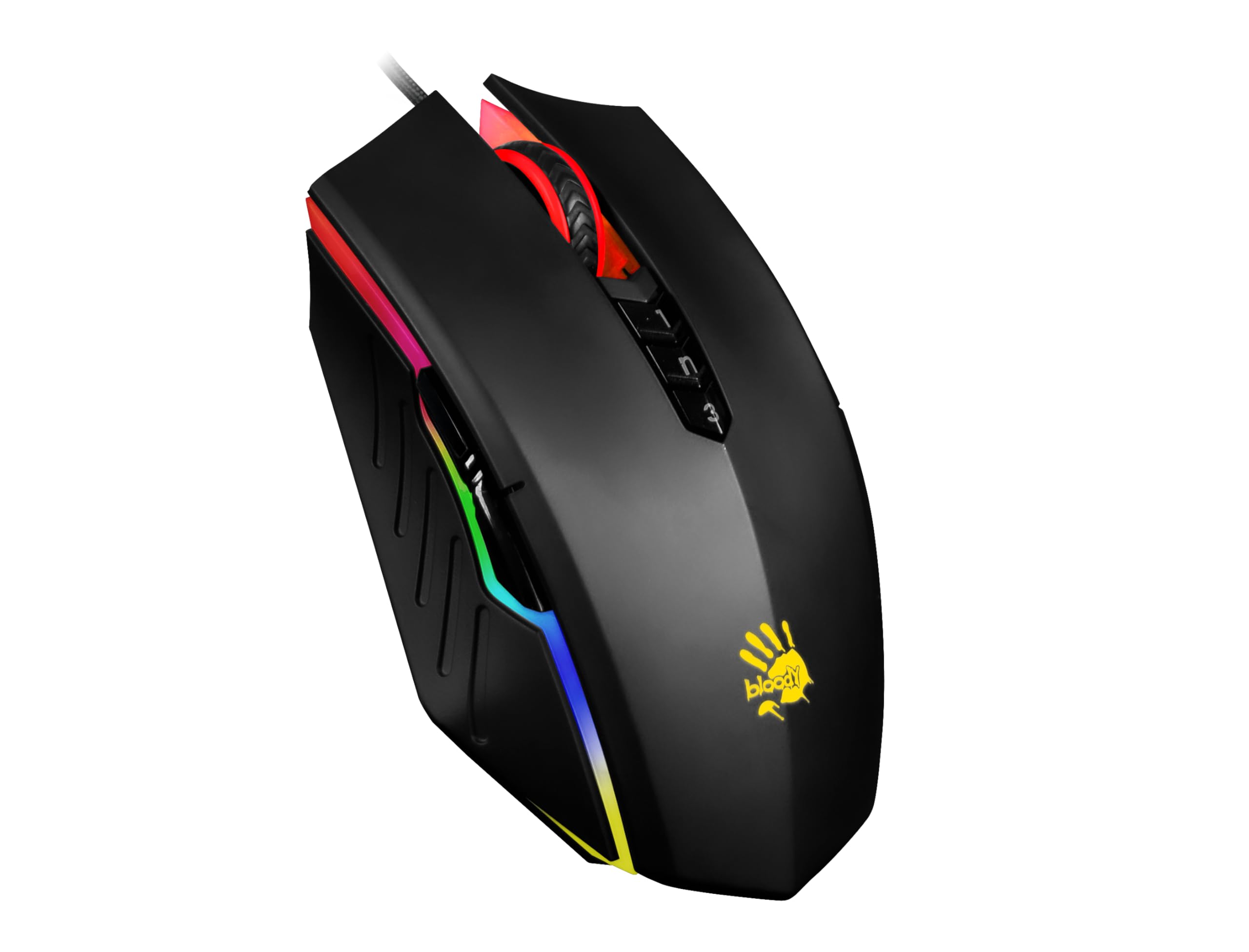 Bloody A70x Optical Gaming Mouse with Light Strike (LK) Switch & Scroll - Fully Programmable and Advance Macros (A70x-MatteBlack)