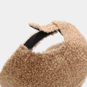 Avilego Winter Baseball Cap for Women Lamb Wool Solid Color Warm Baseball Cap for Outdoor Travel