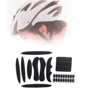 2 Set Helmet Padding Kit Bike Helmet Pad Universal Foam Pads for Bike Motorcycle Cycling Helmet, black, QXDAITI-12