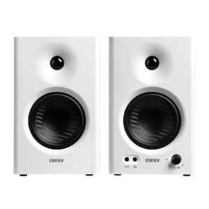 Edifier MR4 Powered Studio Monitor Speakers, 4" Active Near-Field Monitor Speaker - White (Pair)