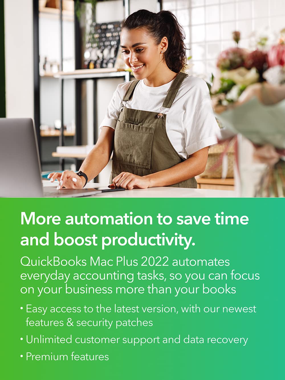 QuickBooks Desktop Mac Plus 2022 Accounting Software for Small Business 1-Year Subscription with Shortcut Guide [Mac Download]