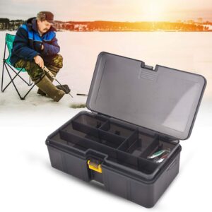 Shipenophy Plastic Fishing Box, PP Material Fishing Accessories Impact Resistance Double Layers Easy to Use for Outdoor for Fishing