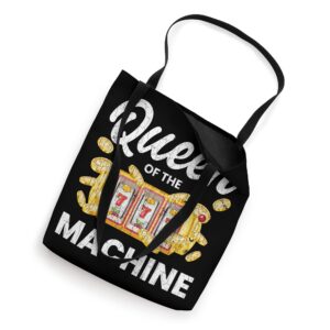 Queen Of Slot Machine Funny Casino Gambling Gambler Graphic Tote Bag