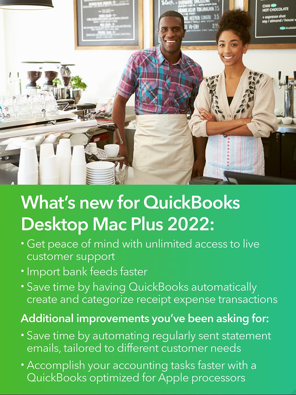 QuickBooks Desktop Mac Plus 2022 Accounting Software for Small Business 1-Year Subscription with Shortcut Guide [Mac Download]