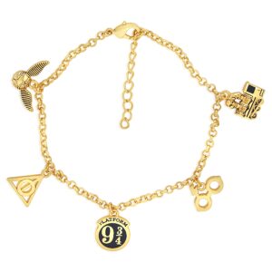 Harry Potter Womens Charm Bracelet - 7-inch Bracelet Charms Jewelry