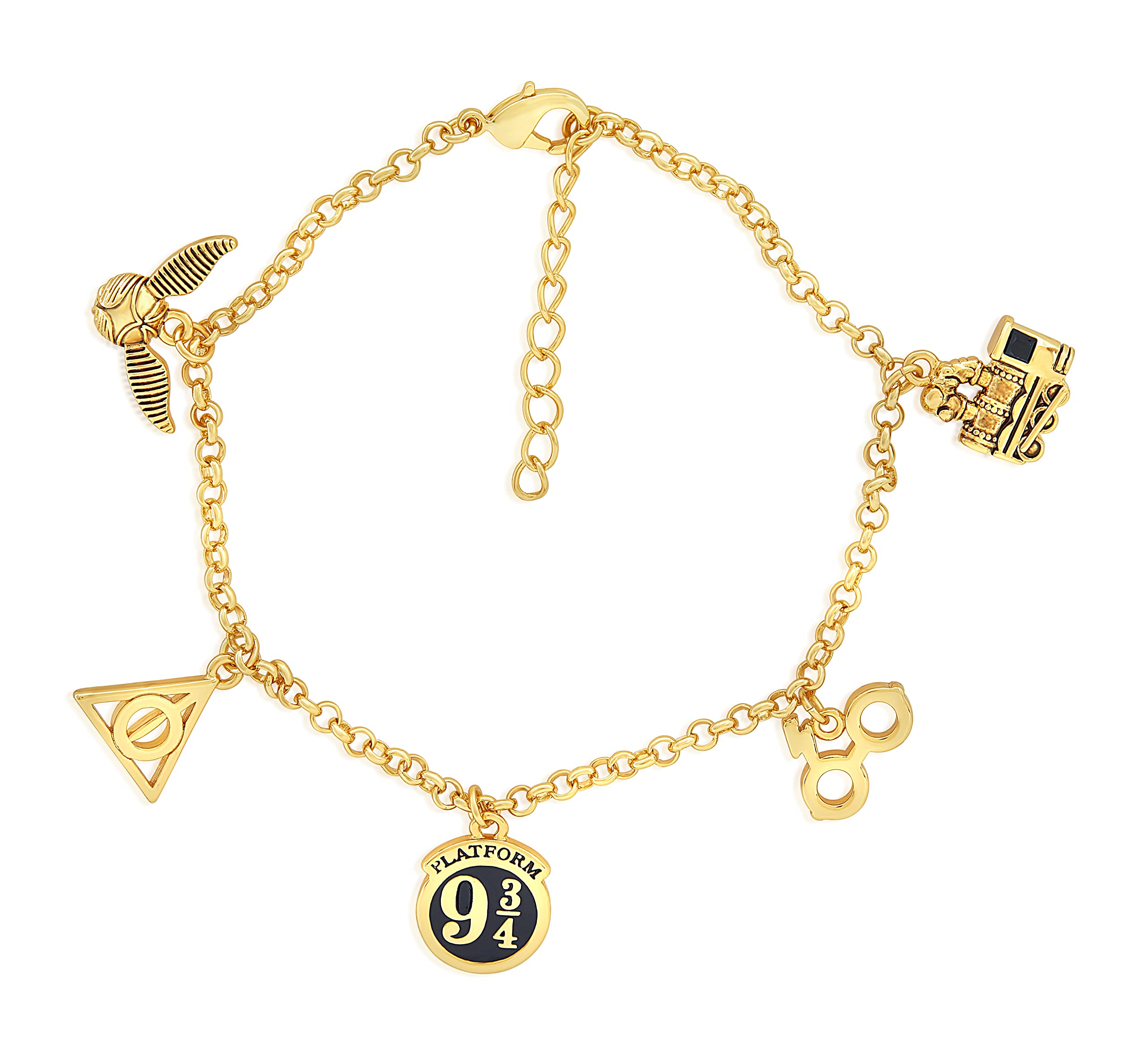 Harry Potter Womens Charm Bracelet - 7-inch Bracelet Charms Jewelry