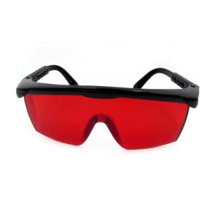 Eye Protection Safety Glasses For Red Laser Level, Rotary And Multi-Line Laser Tools-Goggles With Adjustable Temples (Including Protective Case)