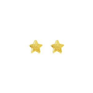 CHOW SANG SANG 999.9 24K Gold Price-by-Weight Gold Star Stud Earrings for Women 69449E (Approx. 0.028 tael (1.04 g))