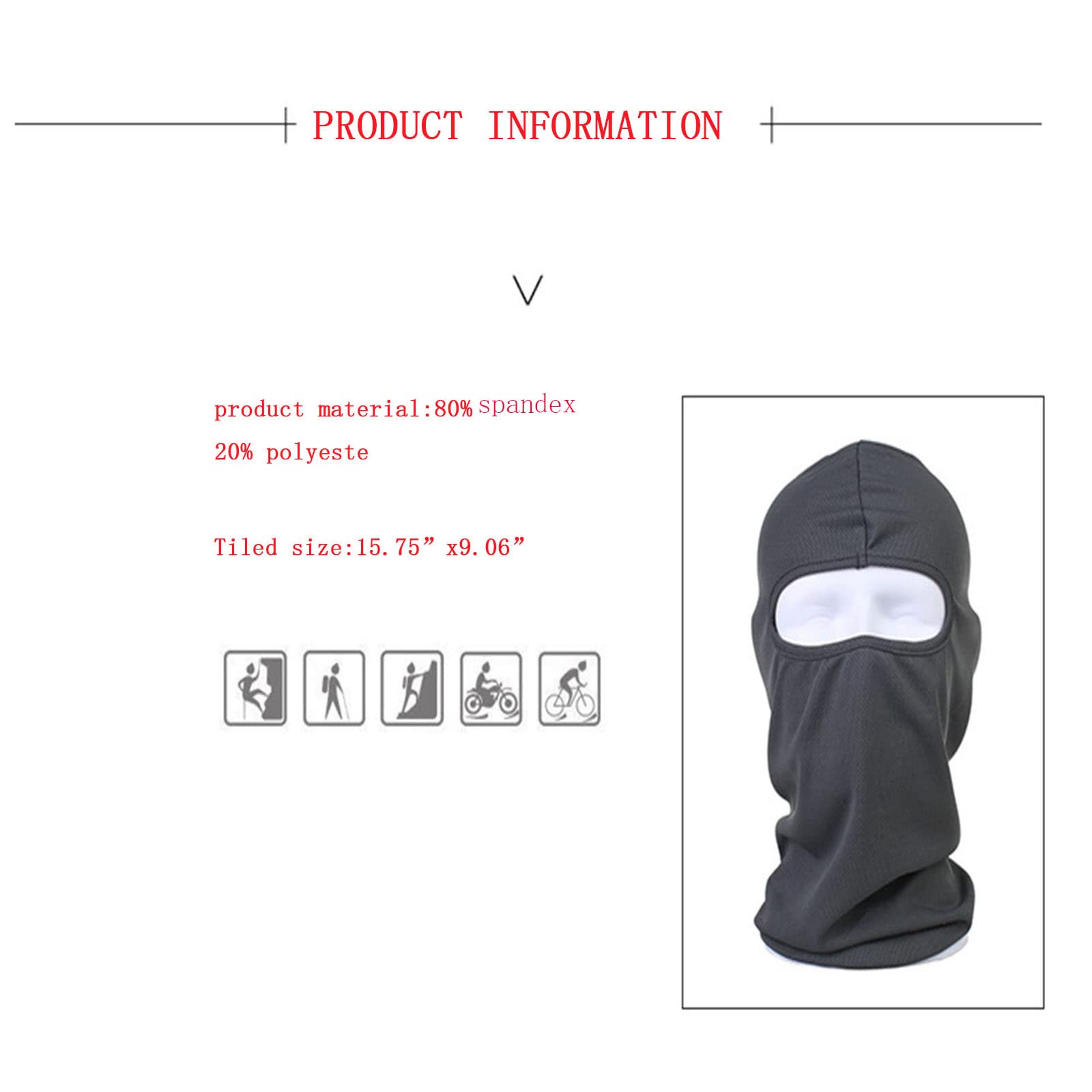 UV Protector Scarf Shiesty Mask Pooh Shiesty Mask Military Balaclava Sun Protection Long Neck Cover Ski Mask BikeBandana Black