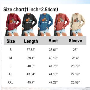 KIDDAD Thankful Blessed Sweatshirt Womens Thanksgiving Shirt Cute Leopard Pumpkin Pullover Shirt Casual Fall Long Sleeve Tops