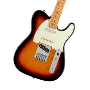 fender player plus nashville telecaster electric guitar, with 2-year warranty, 3-color sunburst, maple fingerboard