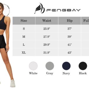 Fengbay Tennis Skirts for Women with Pockets, High Waisted Athletic Golf Skorts Skirts with Shorts