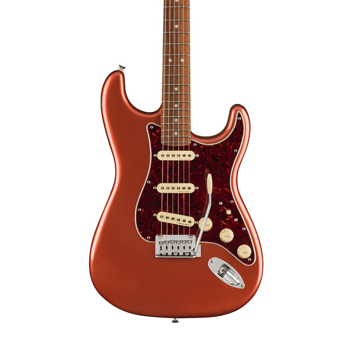 Fender Player Plus Stratocaster Electric Guitar, with 2-Year Warranty, Aged Candy Apple Red, Pau Ferro Fingerboard