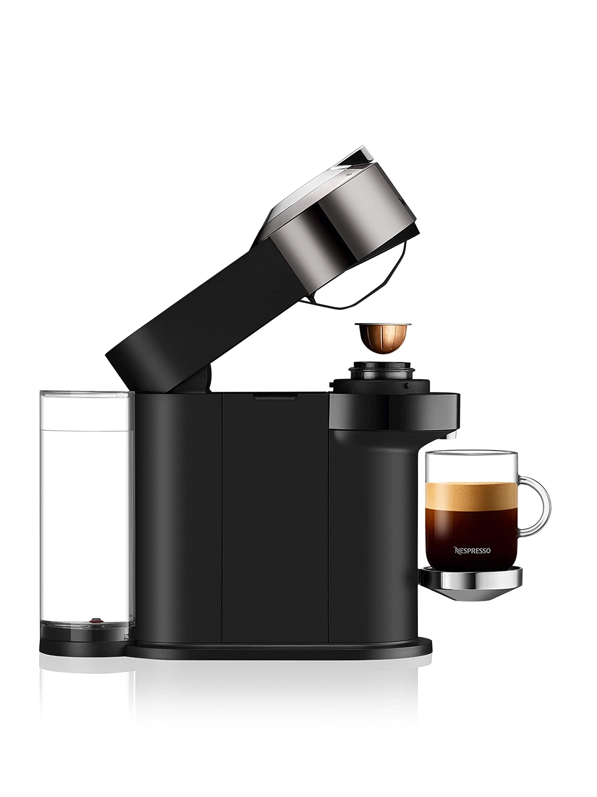 Nespresso De'Longhi Vertuo Next Deluxe by De'Longhi with Aeroccino - Chrome