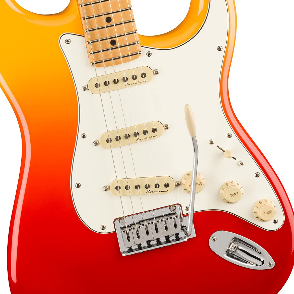 Fender Player Plus Stratocaster Electric Guitar, with 2-Year Warranty, Tequila Sunrise, Maple Fingerboard