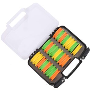 YUANJS EVA Line Spools,24pcs EVA Fishing Line Storage Spools Winding Board Tool Bobbin Tackle Mix Color