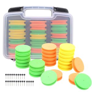 YUANJS EVA Line Spools,24pcs EVA Fishing Line Storage Spools Winding Board Tool Bobbin Tackle Mix Color