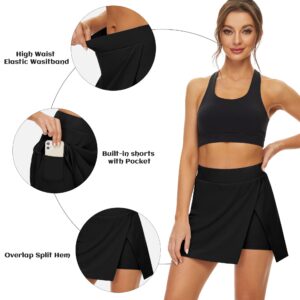 Fengbay Tennis Skirts for Women with Pockets, High Waisted Athletic Golf Skorts Skirts with Shorts