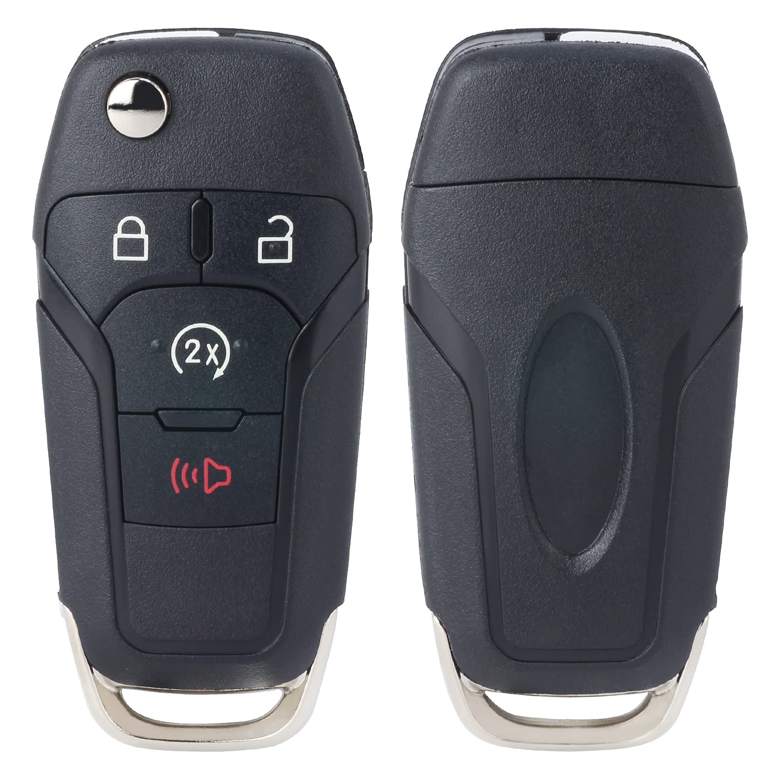 Keymall Flip Key Fob Keyless Entry Remote Control for Ford F150/F250/F350/F450/F550 2017-2020 for Ford Ranger 2019 2020(FCC ID:N5F-A08TDA P/N:164-R8134) 4 Buttons (Aftermarket)