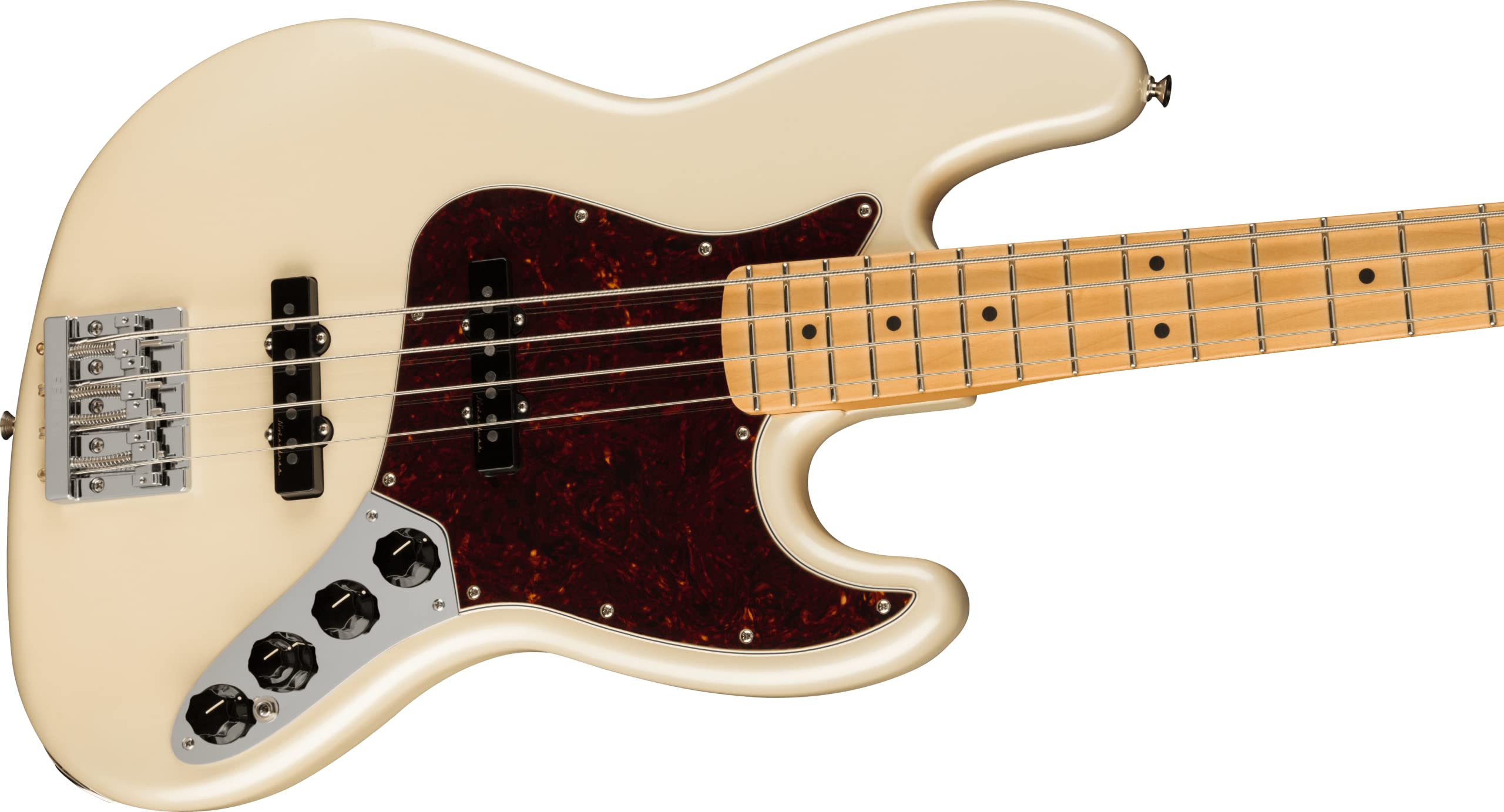 Fender Player Plus Jazz Bass, Olympic Pearl, Maple Fingerboard